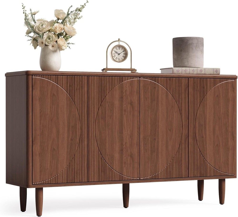 59-Inch Buffet Cabinet Sideboard with Storage, Modern Sideboard Buffet Table