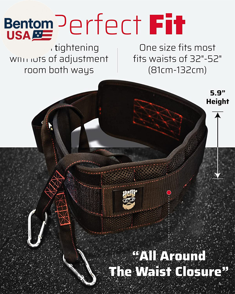 Ultimate Dip Belt | Secure Closure - No Sliding down | Structured Back Support |