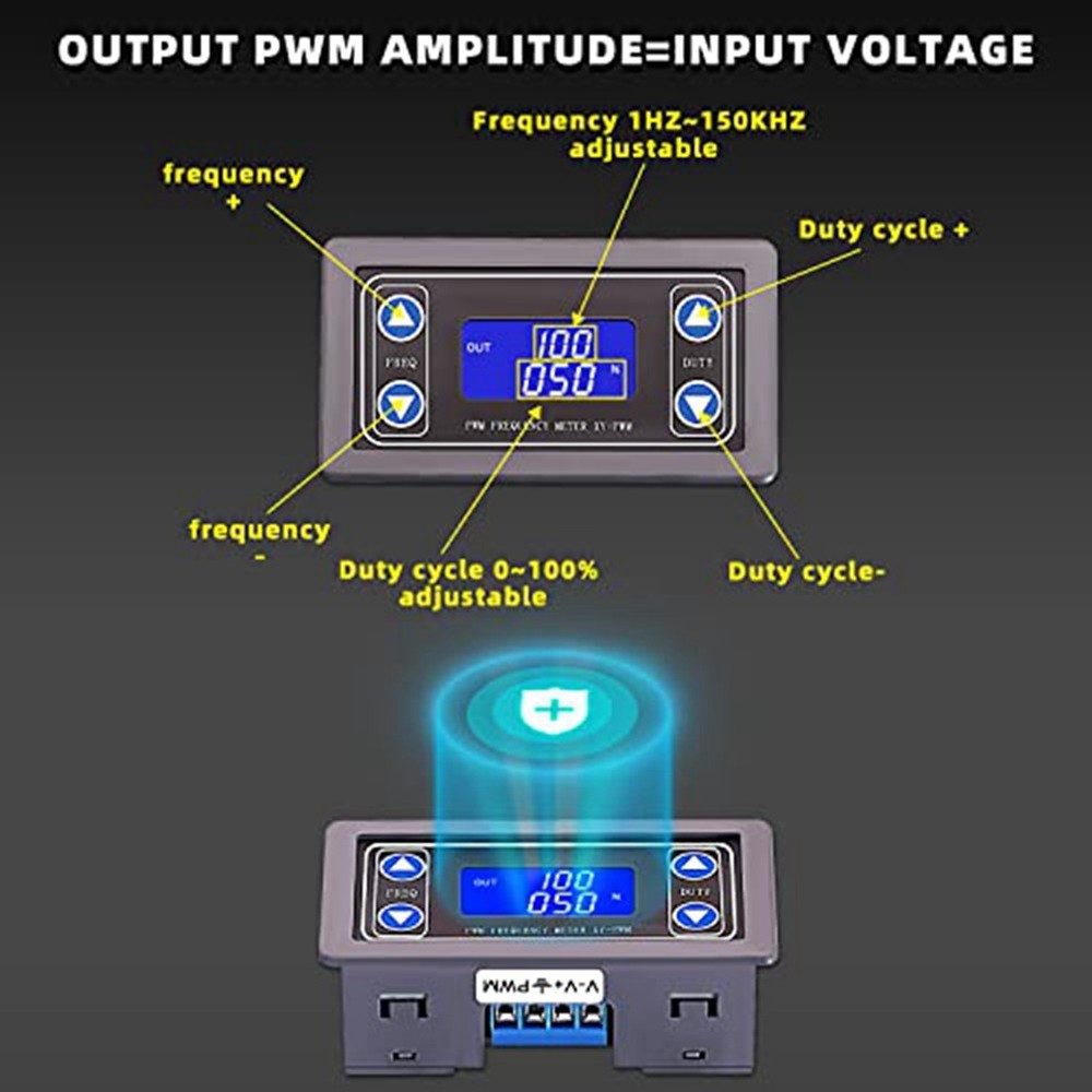 Adjustable Signal Generator, PWM Pulse Frequency Duty Cycle, Square Wave6968