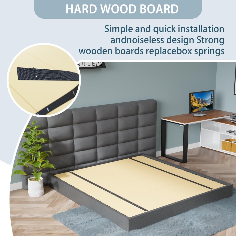 Imperius Heavy Duty Foldable Box Spring Bunkie Board Bed Support Slat