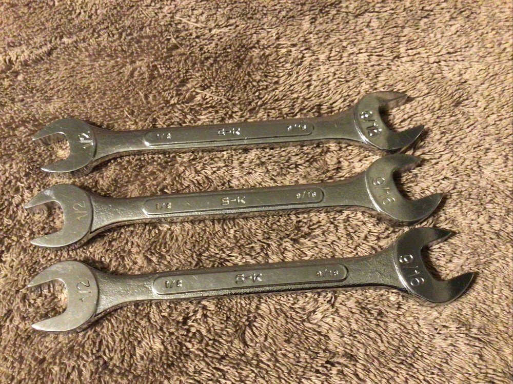 3-S-K Tools 9/16" x 1/2" Open End Wrenches UNUSED