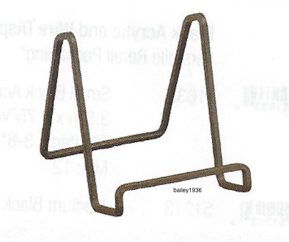 4" Medium GOLD PLATE STAND Square Wire Display Easel QUALITY ITEM