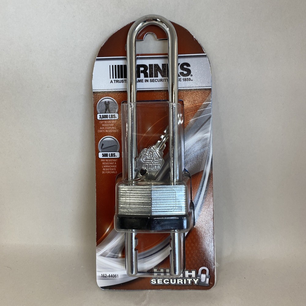 Brinks 1-3/4"  Laminated HIGH SECURITY Padlock 162-44061  Adjustable Shank