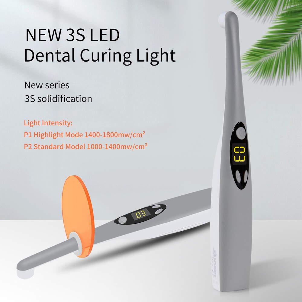 Dental LED Light Cure Lamp Cordless 3Second Fast Curing Light 2 Modes LV3