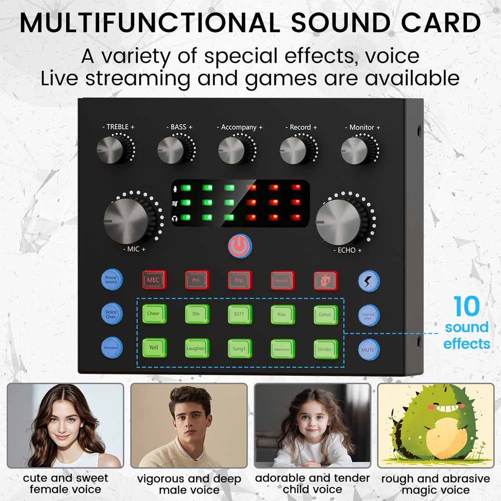 Podcast Equipment Bundle, Recording Studio Package with Podcast Microphone an...