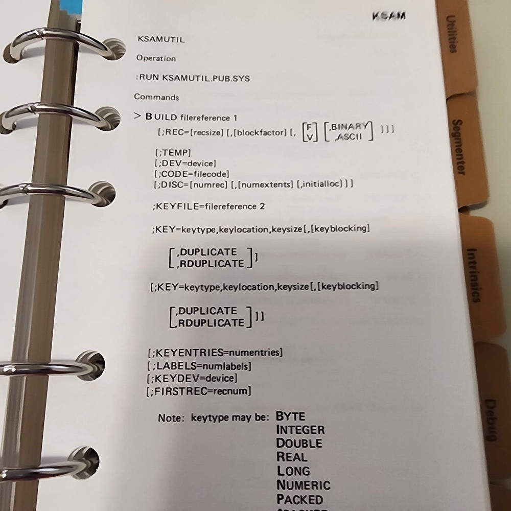 Vtg 1981 Hewlett Packard HP 3000 Computer Systems MPE Software Pocket Guide