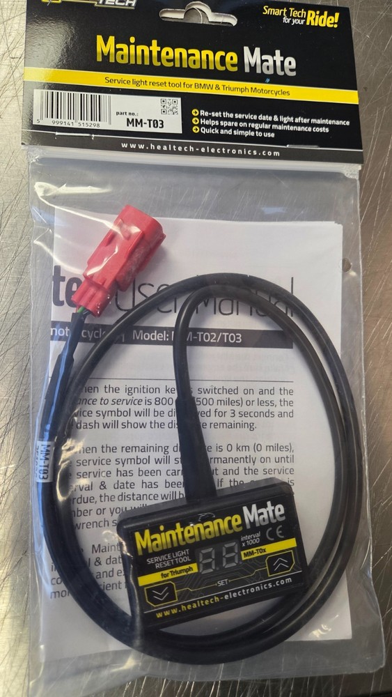 Triumph 2021-2026  Scarmbler 1200  Healtech Maintenance Mate Serv. Interval Tool