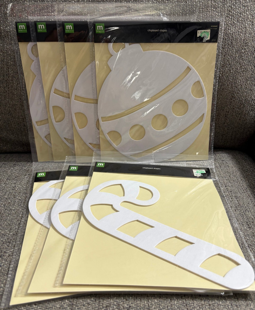 Making Memories chipboard ** Candy Canes & Ornaments **