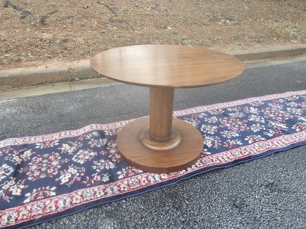 Lane Solid Walnut Accent / Side Table MCM Rarity