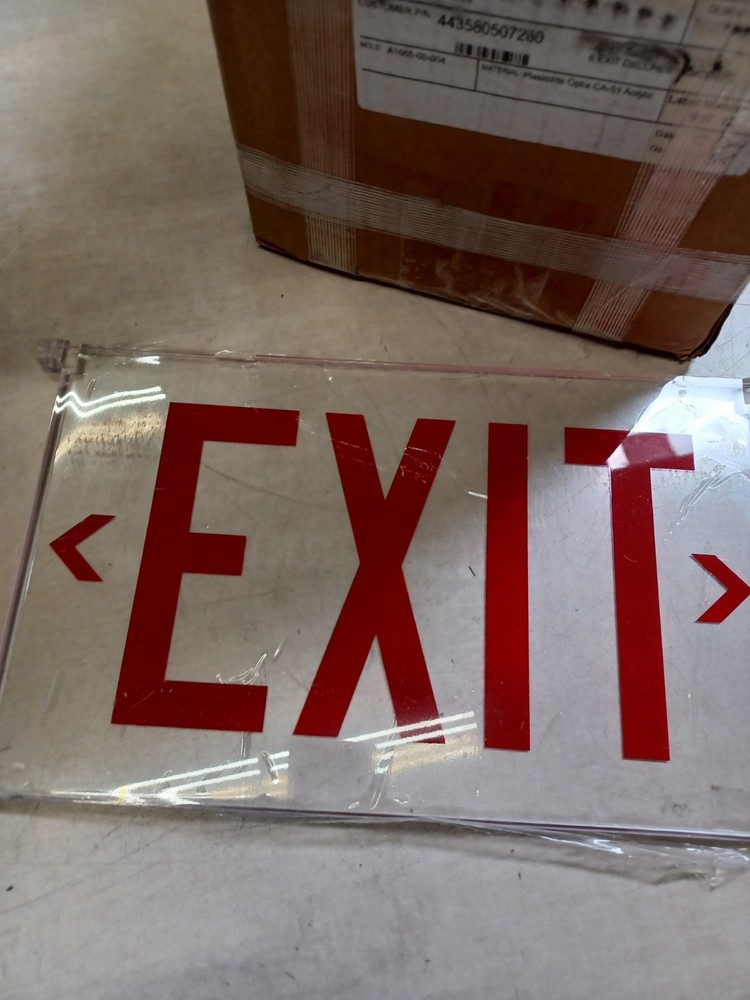 M1665-654 Exit CLEAR Sign SIGNS ONLY 14pcs