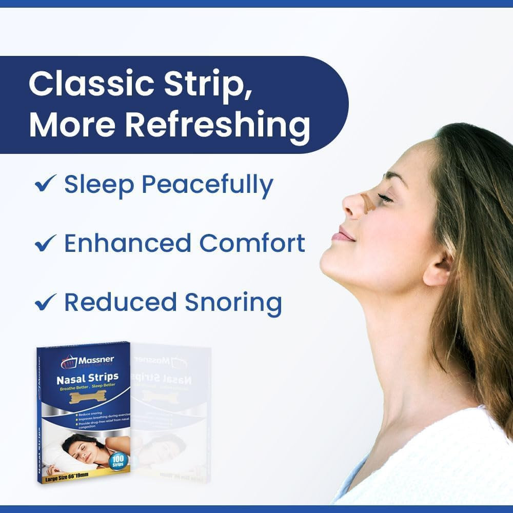 Nasal Strips for Snoring, Large 100 Pack - Extra Strength Anti Snoring Solution