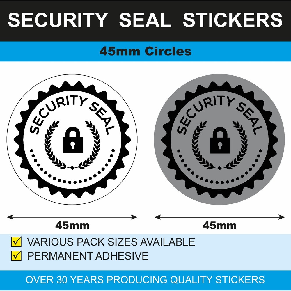 Jiffy Bag / Envelope / Letter Security Seals Choose Your Sticker Size