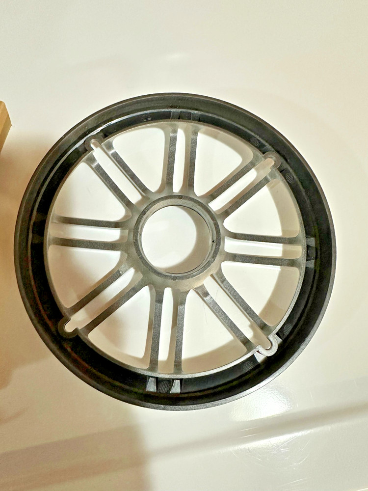 6" speaker covers grill (grey/silver plastic) pair