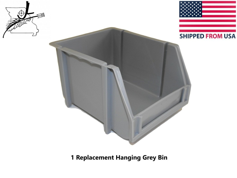 1 Replacement Grey Bin For Harbor Freight 20 Bin Wall Mount Stackable Storage