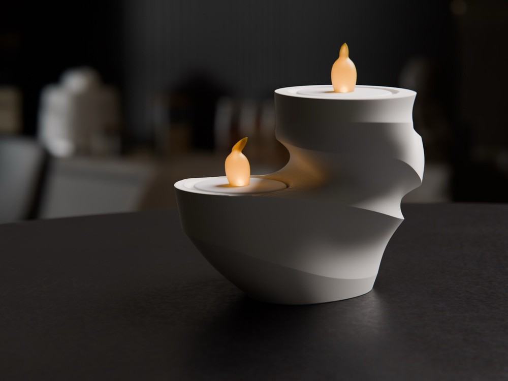 Swirl LED Tea Light Holder