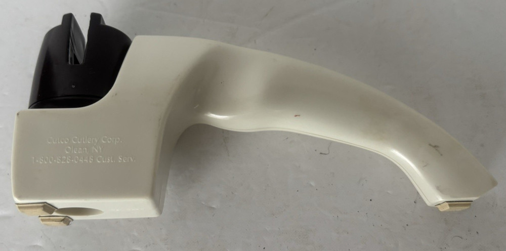 Vintagae White Cutco Kitchen Knife Sharpener Hand Held Pull Through