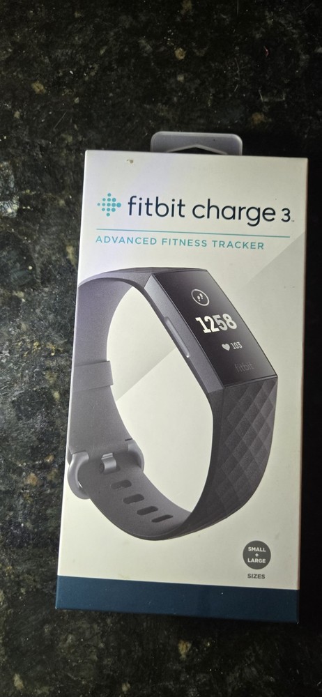 Fitbit Charge 3 Advanced Fitness Tracker Black Small & Large
