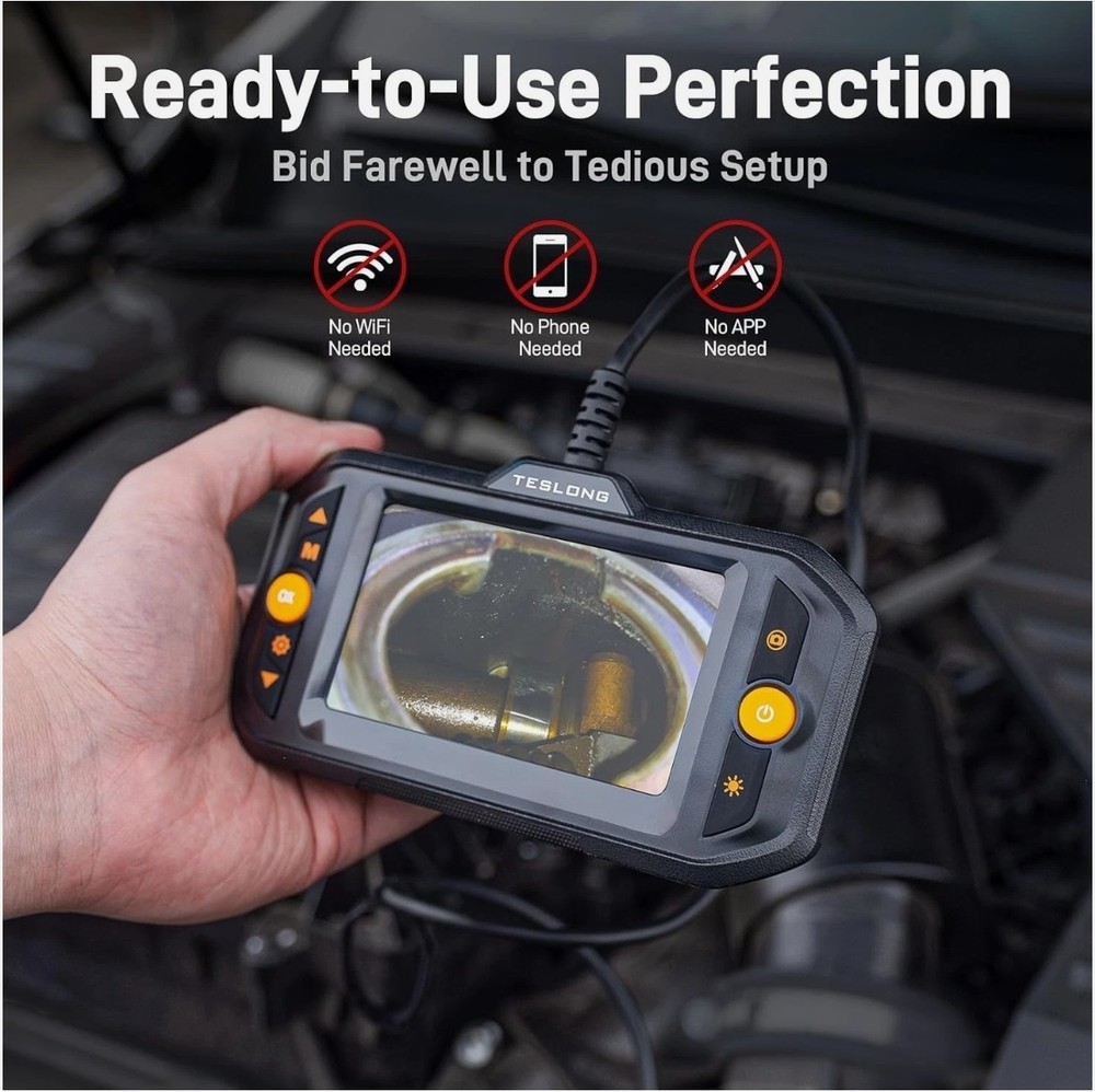 Teslong Endoscope Borescope with Light, Snake Inspection Camera.