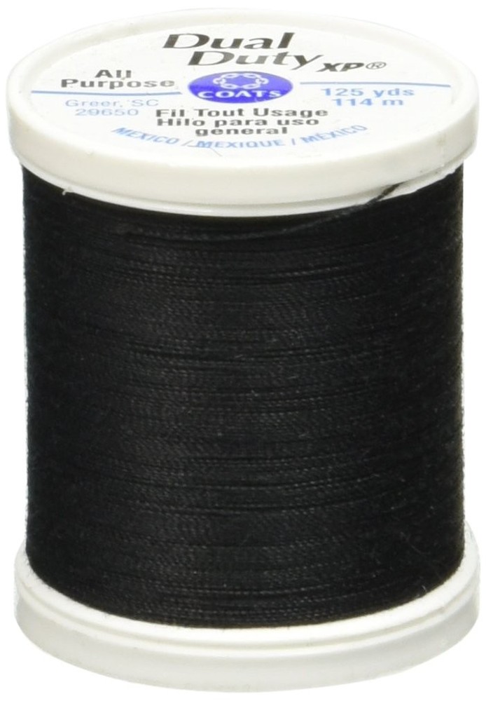 Coats Thread & Zippers Dual Duty XP General Purpose Thread, 125-Yard, Black