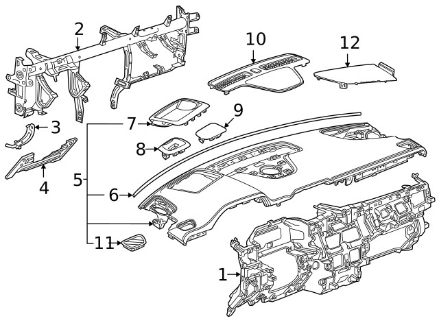 Genuine GM Front Driver Side Speaker Grille 84527338