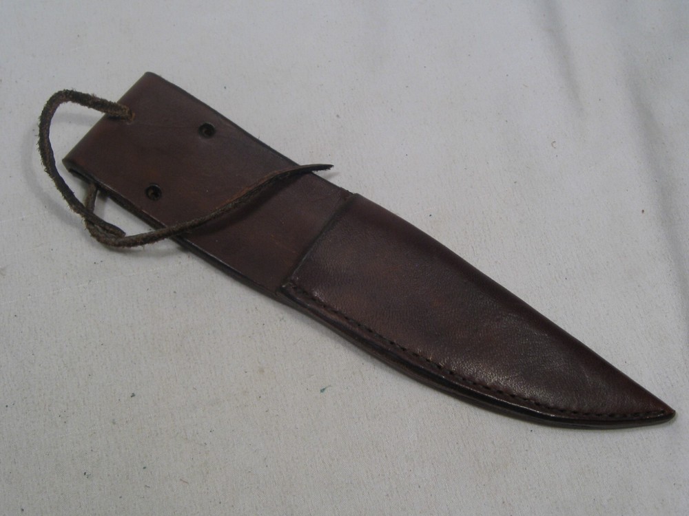 Custom Handmade Antler Handle Fixed Blade Knife w/ Sheath. #20