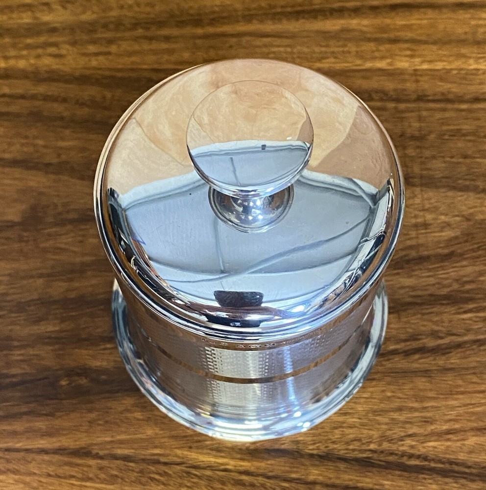STUNNING ENGLISH SOLID STERLING SILVER 1936 ART DECO STYLE CIGARETTE DISPENSER