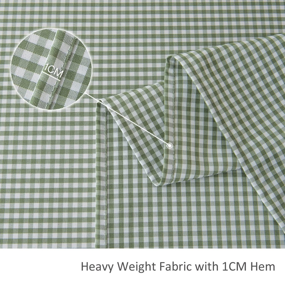 Maxmill Rectangle Checkered Tablecloth 52x70 Waterproof Spillproof Wrinkle Resis