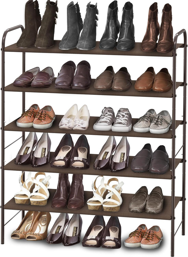 4-Tier Shoe Rack Storage Organizer, Bronze