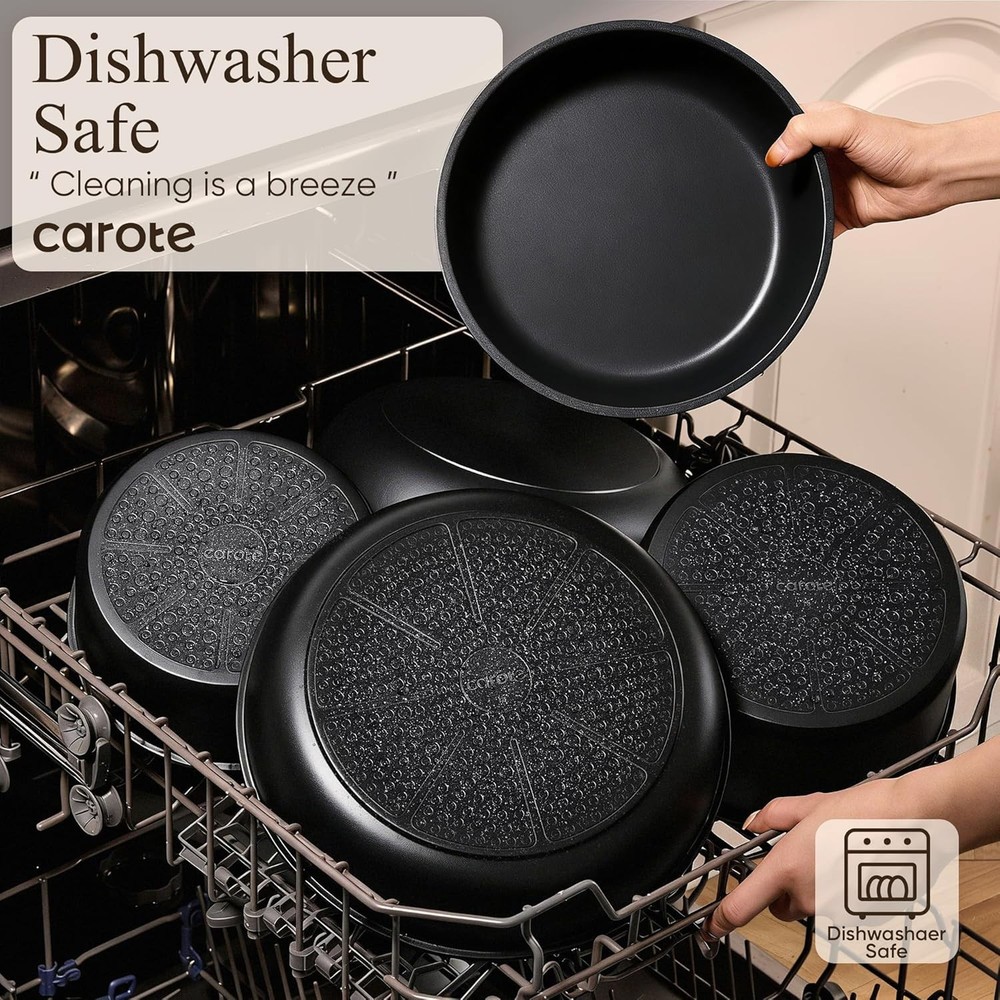 19pcs Pots & Pans Non Stick Cookware Sets Detachable Handle Induction Kitchen