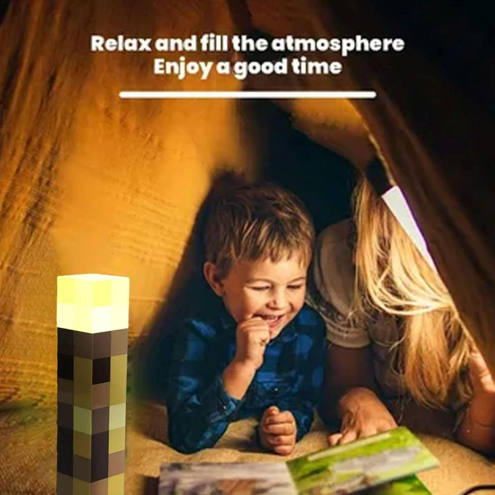 Torch Light with Wall Mounted, 7 Colors Night Light, USB Charging Lighting, Beds