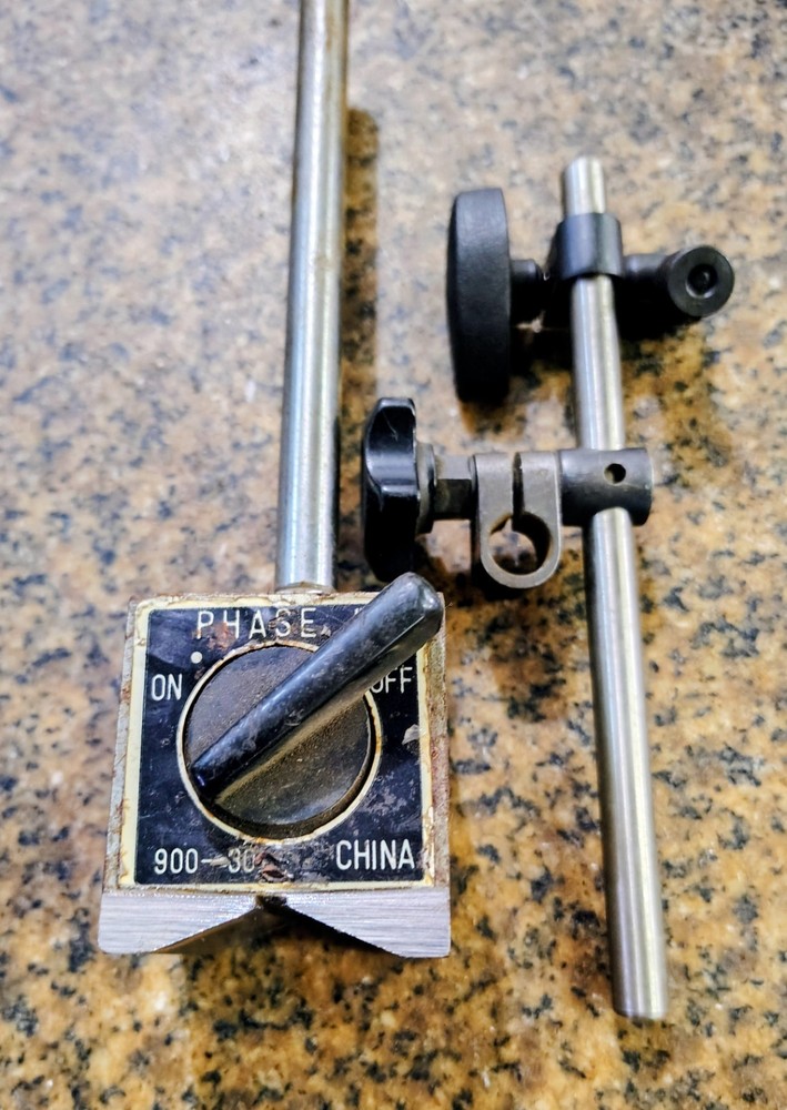 🗽 VINTAGE PHASE II MAGNETIC INDICATOR BASE MACHINIST/ TOOLMAKER