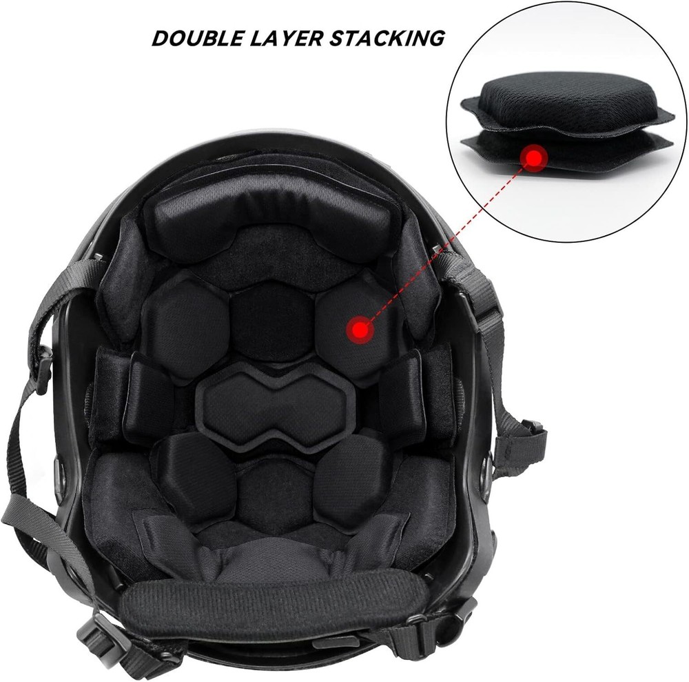 Tactical Airsoft Helmet Pads Internal Memory Foam Foam Protective Cushion Buf...