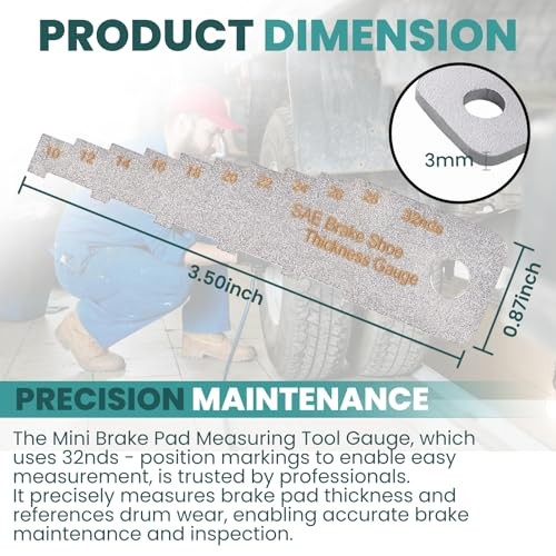 Mini Tech Gauge 32nds Brake Pad Measuring Tool