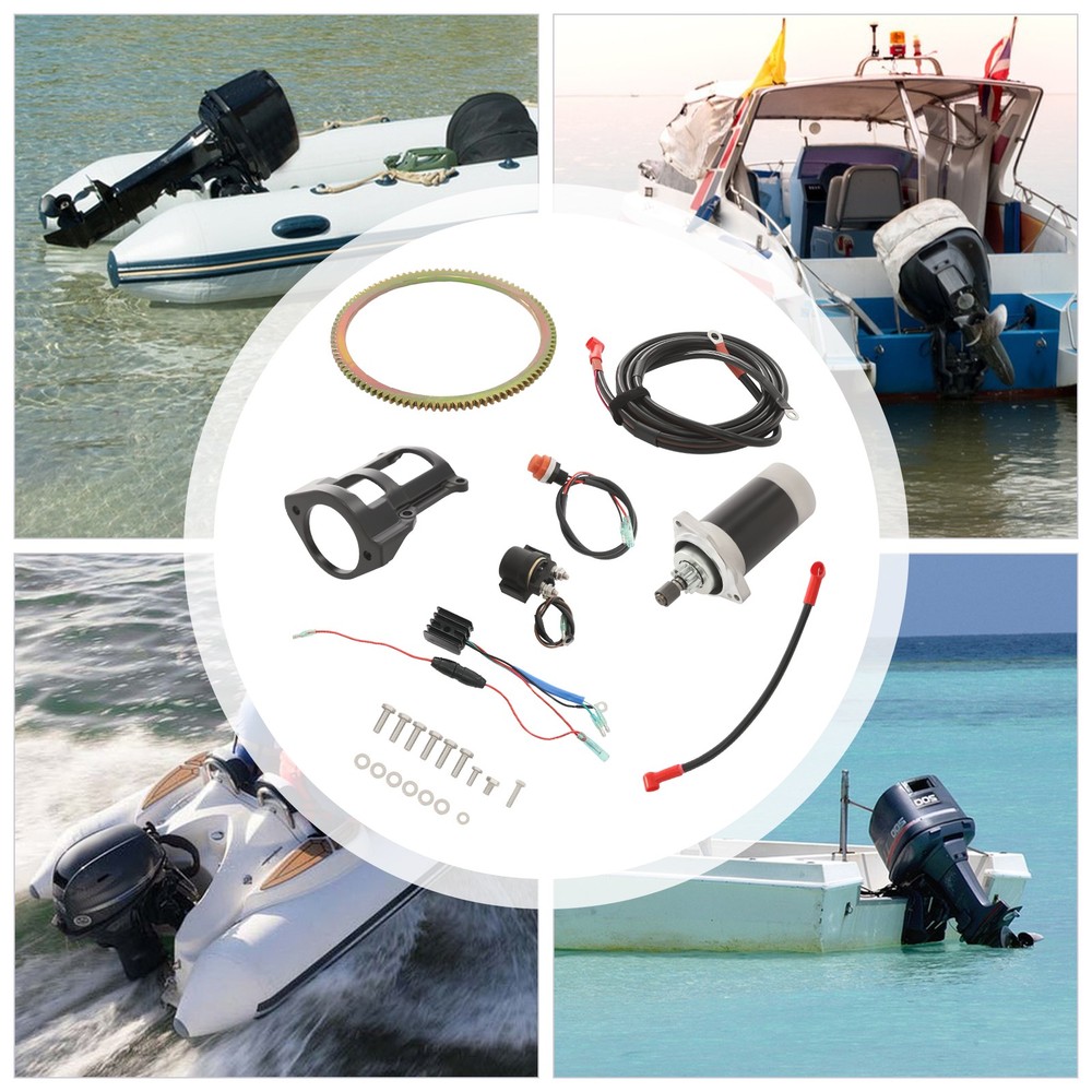 Electric Starter Conversion Kit for Suzuki 2-Stroke 40HP Outboard Engine