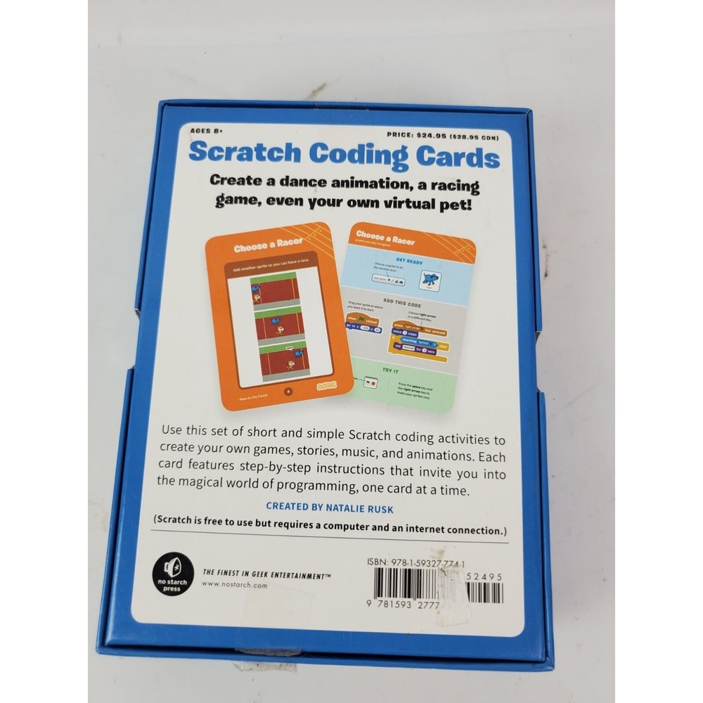Scratch Coding Cards Ages 8+ Beginner Level Learn to Code STEM4