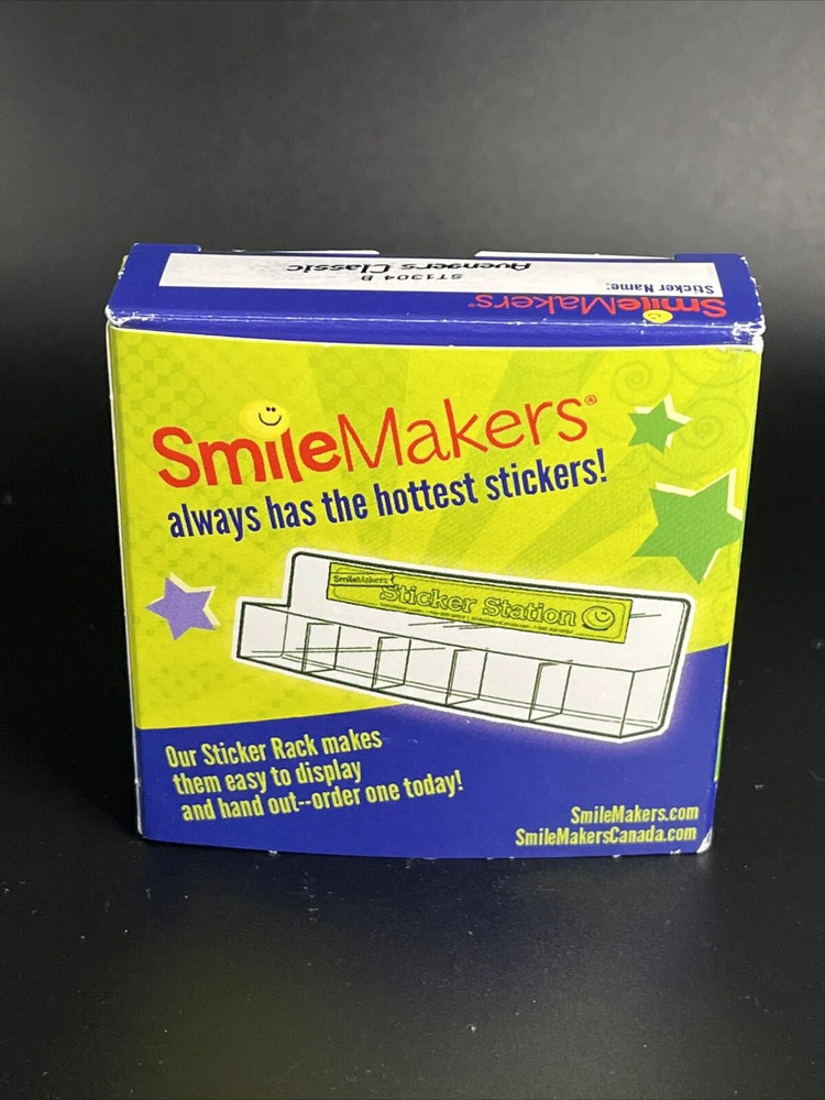 SmileMakers Avengers Classic Stickers New 100 per Pack 5 Variations- Box Marvel