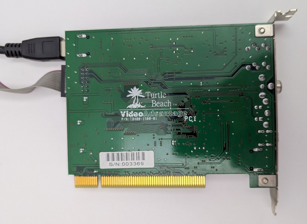 Turtle Beach VideoAdvantage PCI Capture Card TB400-1500-01 w/ 5.25" Front Panel
