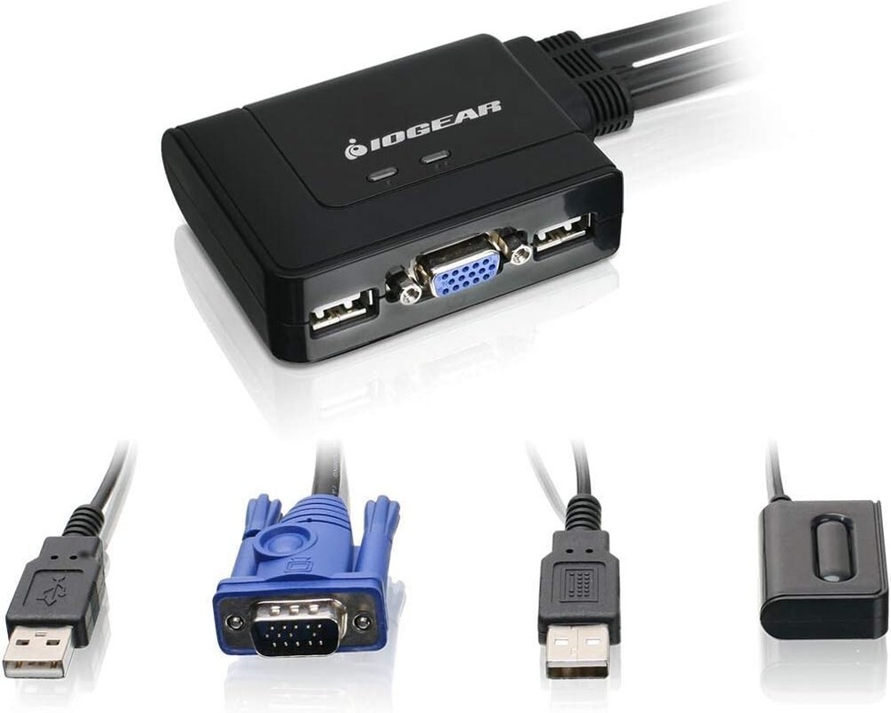 Multi-Computer 2-Port USB KVM Switch: Effortless Switching for Home & Office