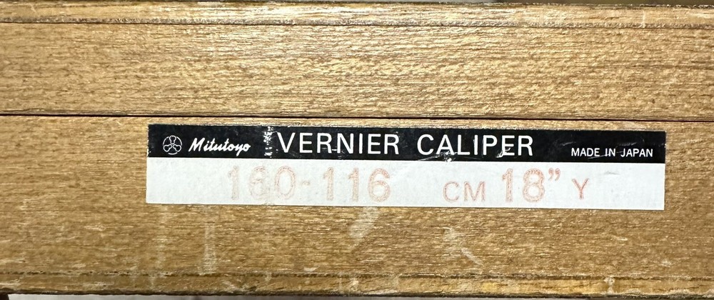 Mitutoyo 160-116 CM-18” Vernier Caliper