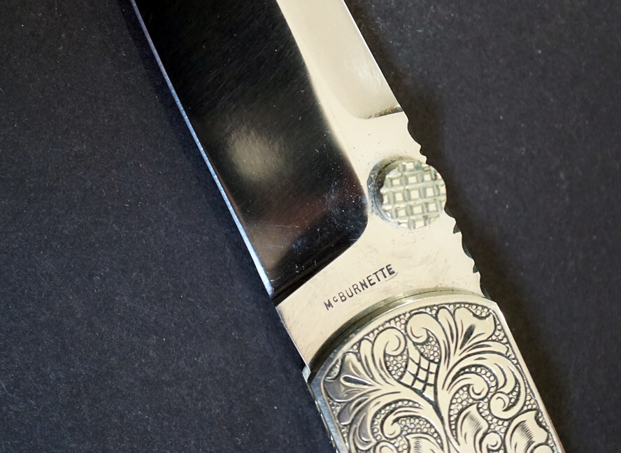 HARVEY McBURNETTE Custom Front Lock Folder Knife RARE RARE