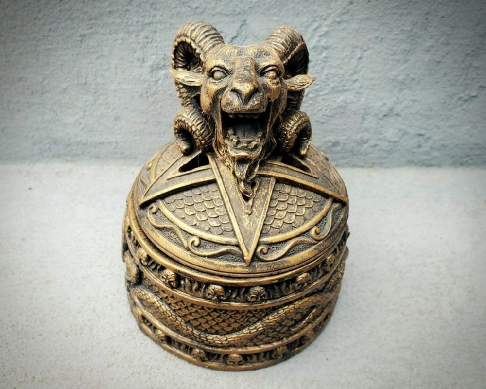 Baphomet Incense Burner, Cone Burner, Occult Items, Gothic Decor
