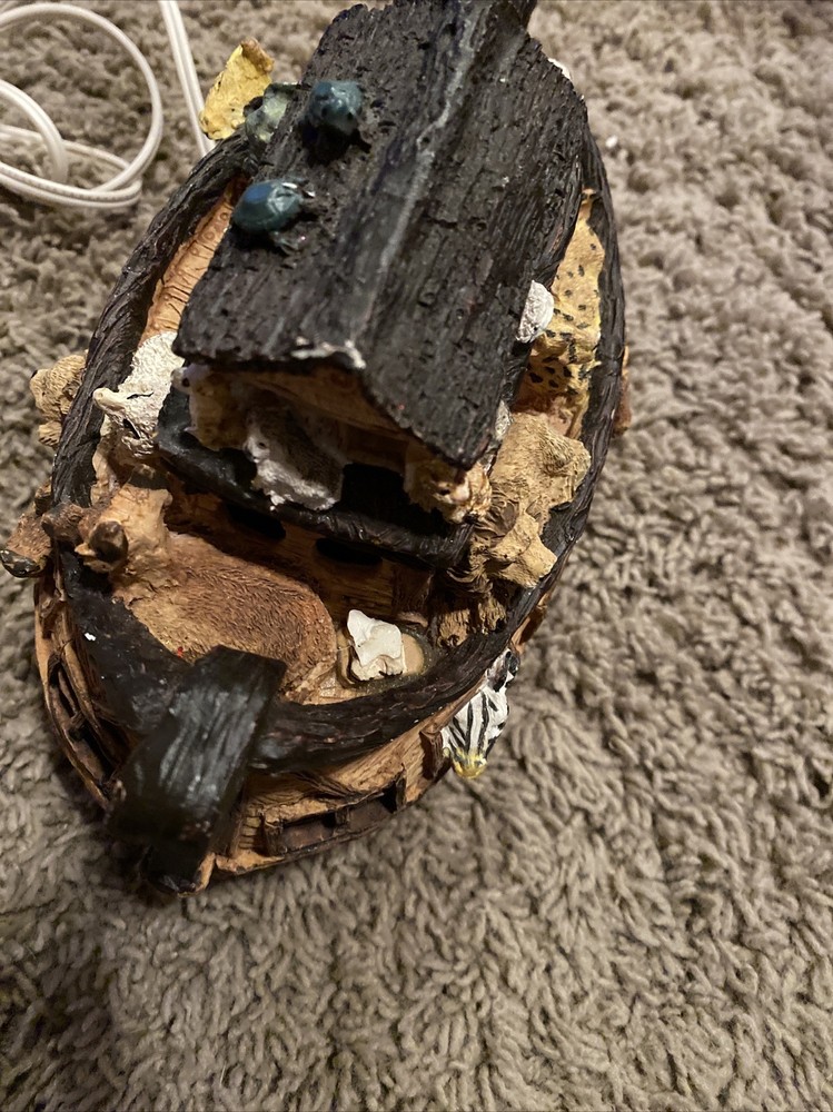 Noahs Ark Night Light Tabletop Light Resin 9"×6"