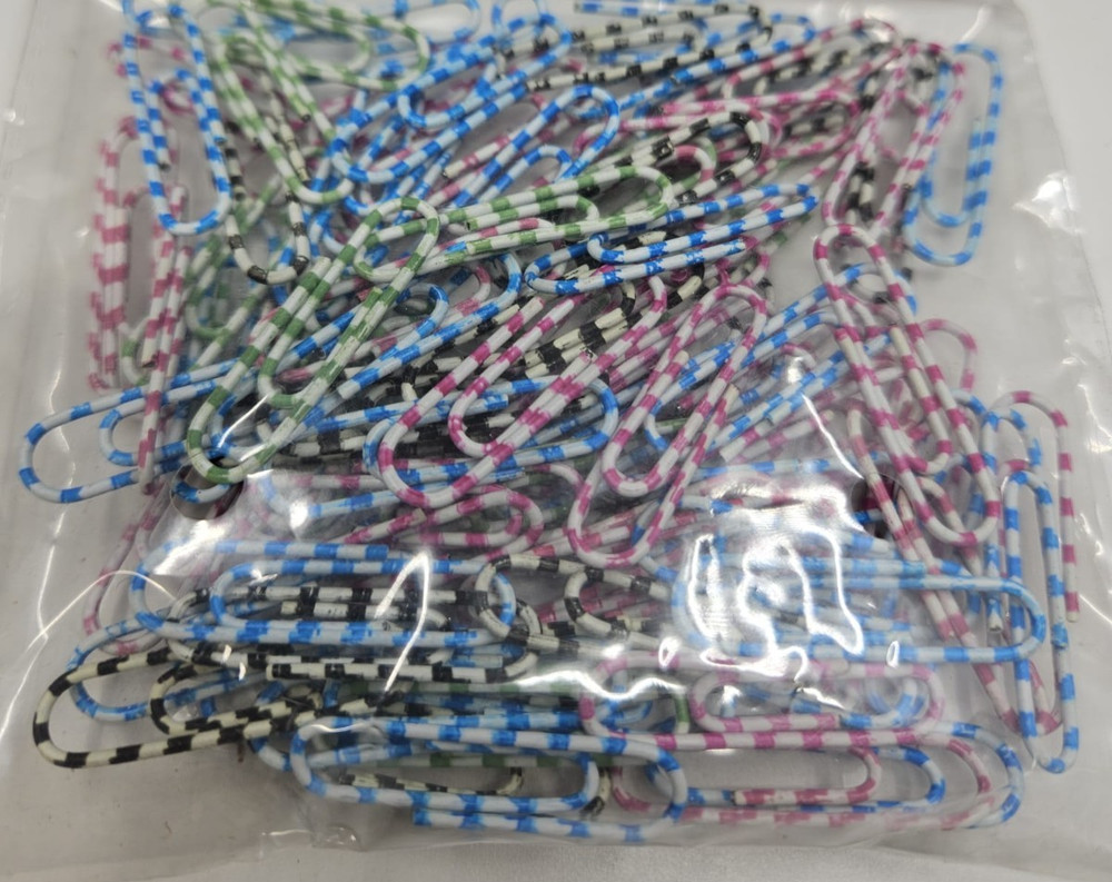 Staples Paper Clips Trombones 100 Standard multicolor - NEW