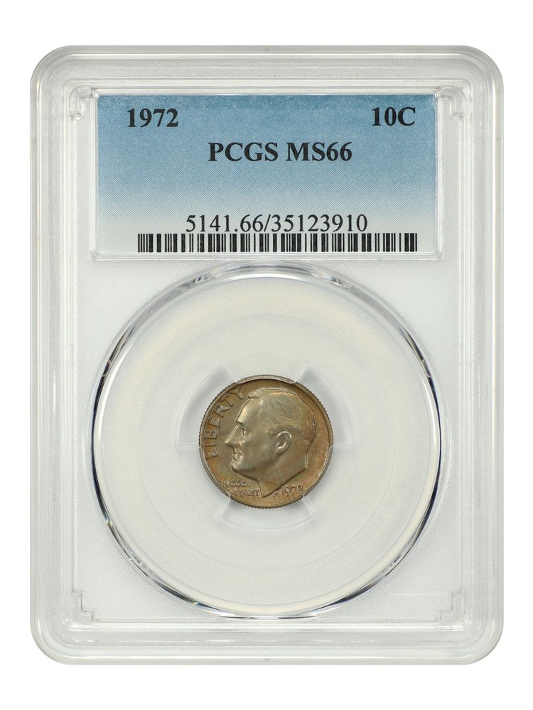 1972 10C PCGS MS66 - Roosevelt Dime