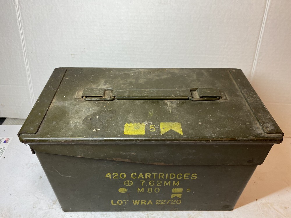 Vintage 7.62MM M80 Ammo Ammunition Box