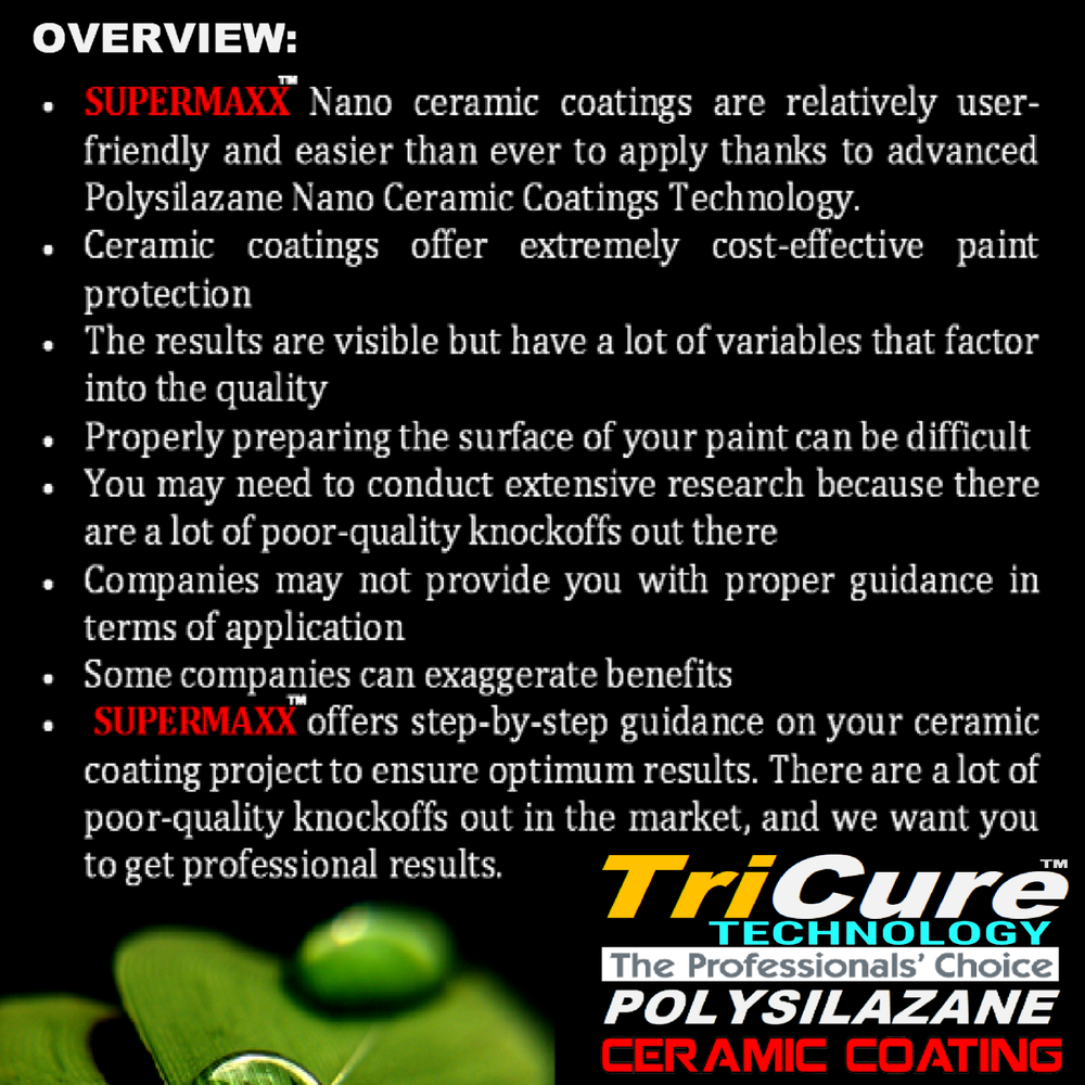 CERAMIC CAR COATING "PROFESSIONAL GRADE" ADVANCED PAINT PROTECTION POLYSILAZANE