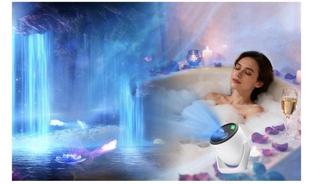 3D Galaxy Light Projector Northern Lights Projector w Bluetooth Speaker 90 Scene