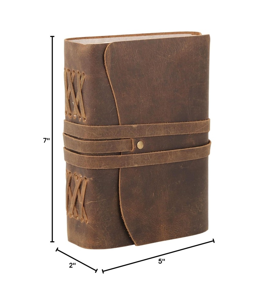 KomalC Handmade Leather Journal | Writing Notebook Diary | Bound Daily Notepa...