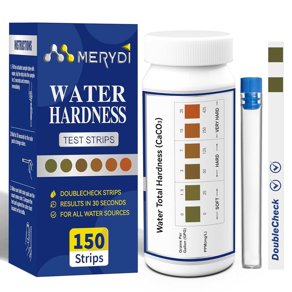 Water Hardness Test Kit,150 Strips-Double Color Pads,Hard Kit for...