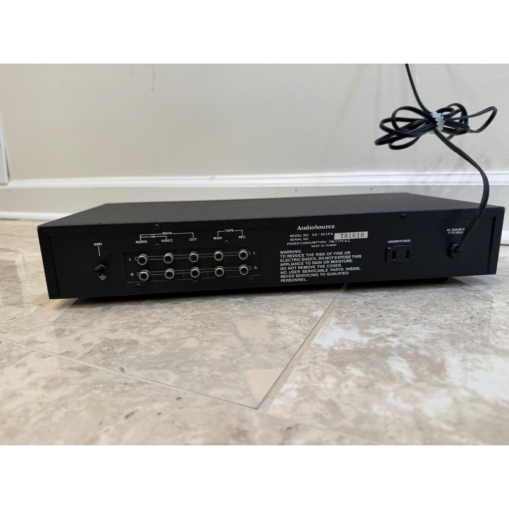 AudioSource EQ-SEVEN Graphic Equalizer Dual Channel 10 Band Rackmount